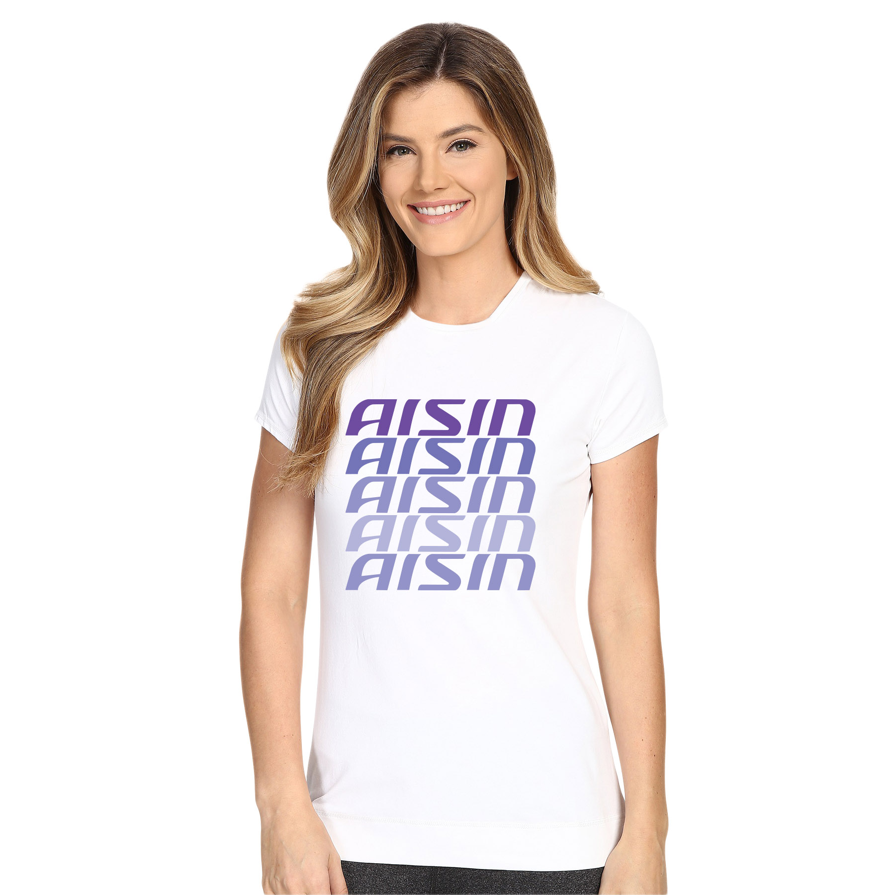 T-shirt Black - Purple Gradient - AISIN